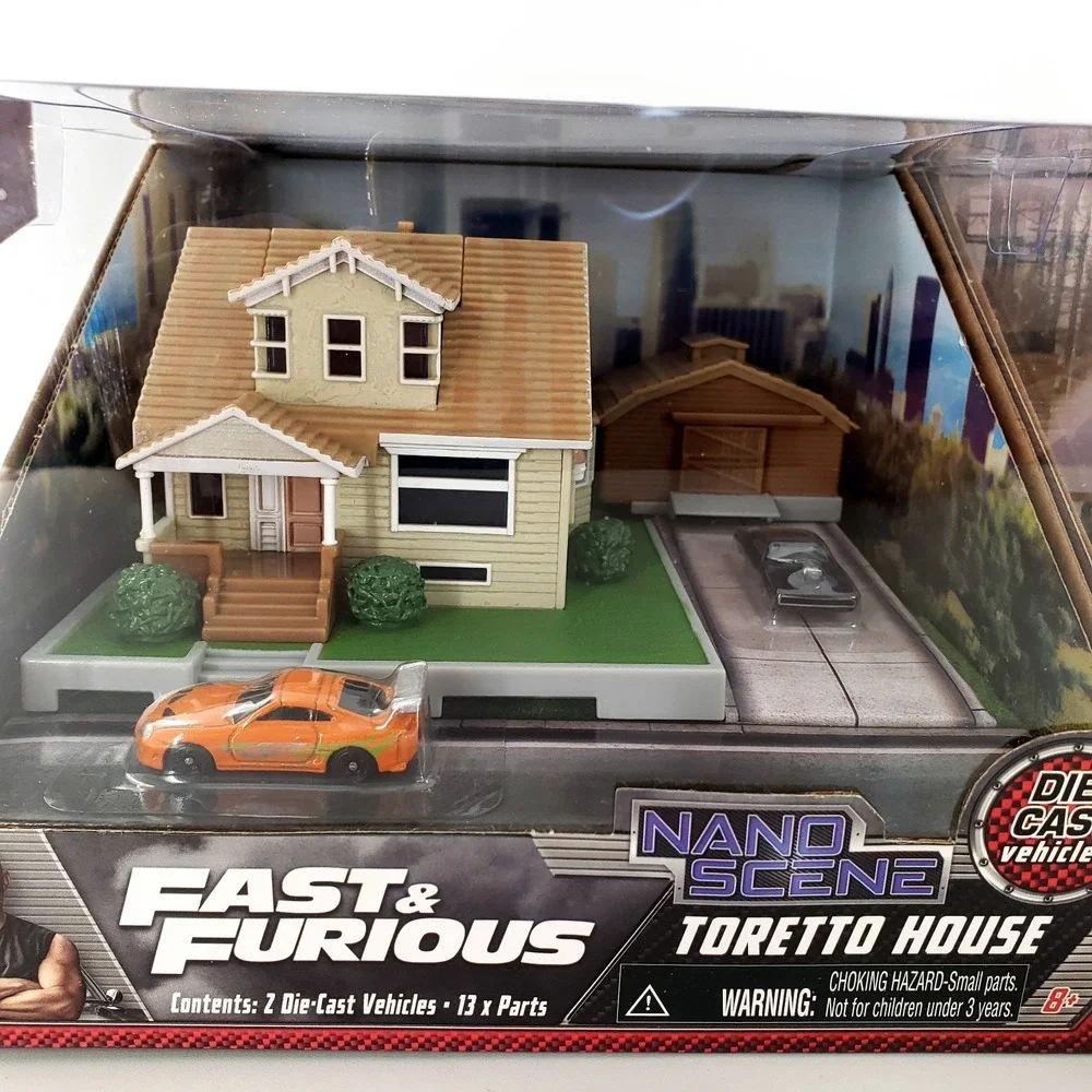 Jada Nano Scene Fast & Furious Lot Of 2 Toretto House & Final Race Diorama New
